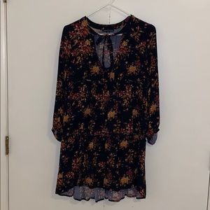Navy floral dress
